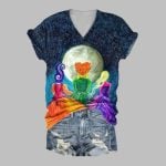 2025 Halloween Abstract Print Short Sleeve T-Shirt