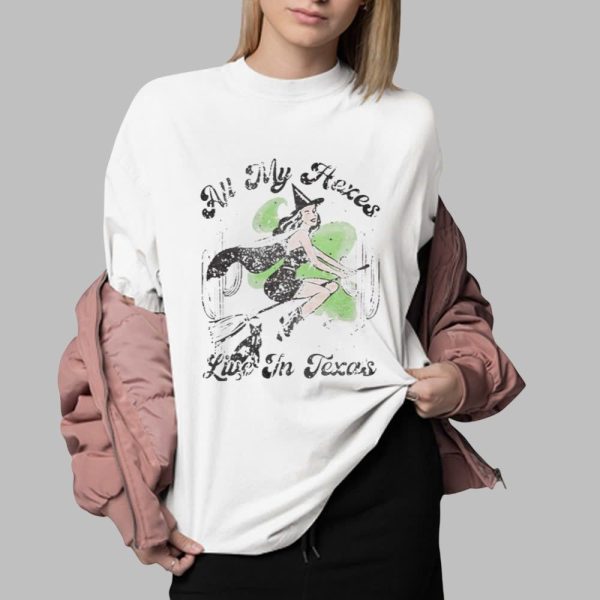 2025 Halloween All My Hexes Live In Texas Shirt 0 2