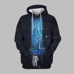 2025 Halloween Astronaut Standing Under The Rain Costume Hoodie