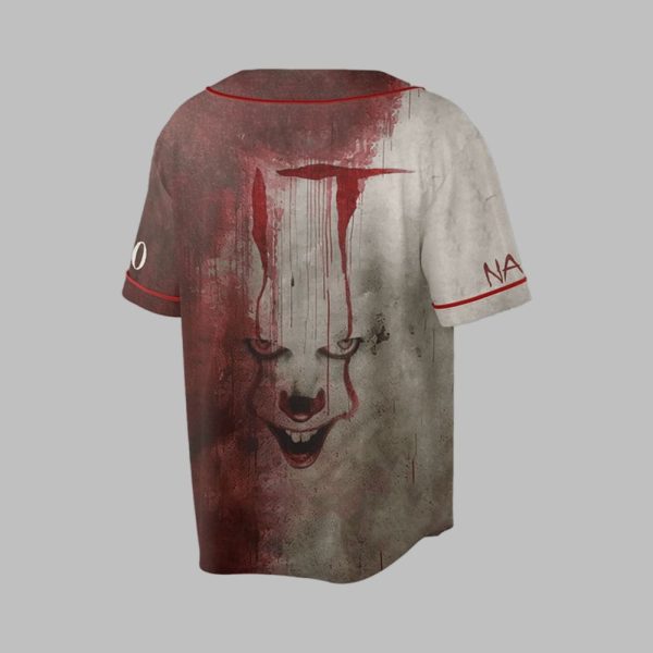 2025 Halloween Bloody Horror Clown Pennywise Jersey 2