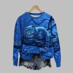 2025 Halloween Cat Print Sweatshirt