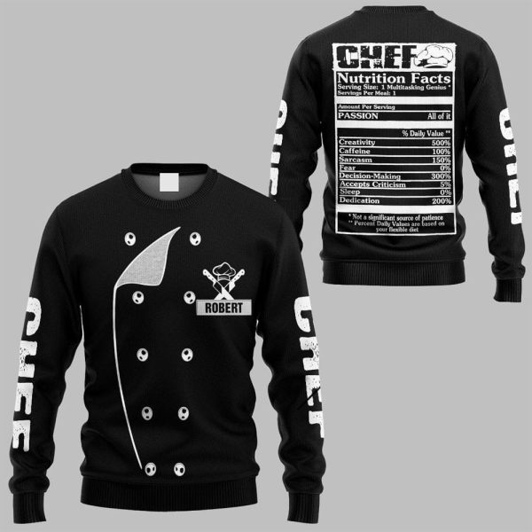 2025 Halloween Chef Black Uniform Costume Shirt 2