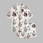 2025 Halloween Chicken Chick Or Treat Fall Chicken Pajamas Set