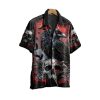 2025 Halloween Crow Skull Pattern Hawaiian Shirt 1 2