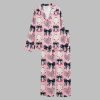 2025 Halloween Cute Ghosts Pumpkins Spiderwebs Bows Pajamas Set 2
