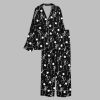 2025 Halloween Dancing Skeleton Party Spooky Season Fall Pajamas Set 2