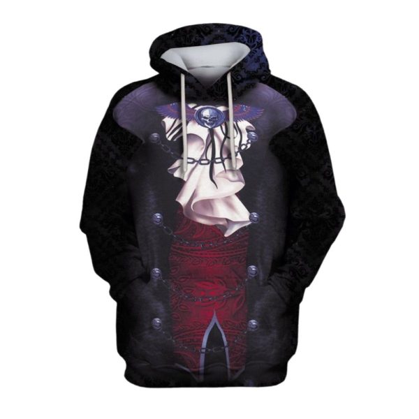 2025 Halloween FUNNY BLACK BACKGROUND Costume Hoodie 1 2