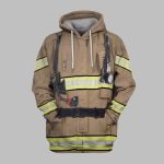 2025 Halloween Firefighter Suit Costume Hoodie