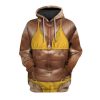 2025 Halloween Funny Lady Bodybuilder Costume Hoodie 1 2