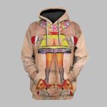 2025 Christmas Funny Ugly Christmas Butt Costume Hoodie