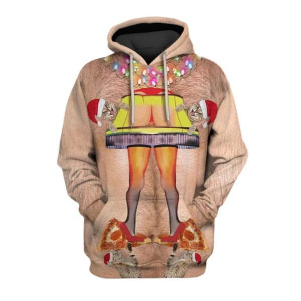 2025 Halloween Funny Ugly Christmas Butt Costume Hoodie 1 2