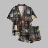2025 Halloween Ghost Evil Pumpkin Bat Cat Skull Pajamas Set 0