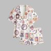 2025 Halloween Ghost Frames Pastel Cute Ghost Portraits Pajamas Set 1