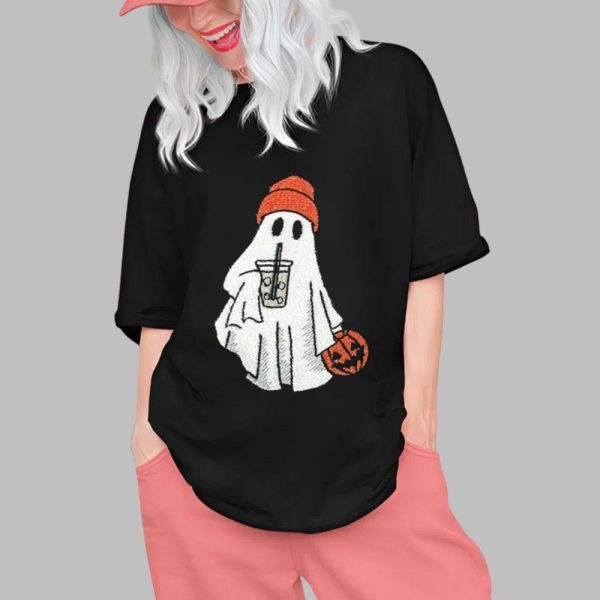 2025 Halloween Ghost Pumpkin Shirt 0 1