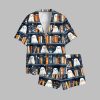 2025 Halloween Ghost Reading Books Bookish Pajamas Set 1