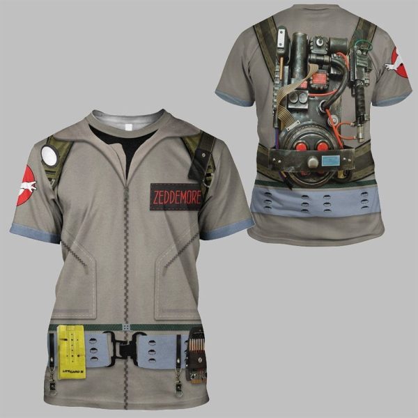 2025 Halloween Ghostbusters 1984 Zeddemore Cosplay Costume Shirt 1