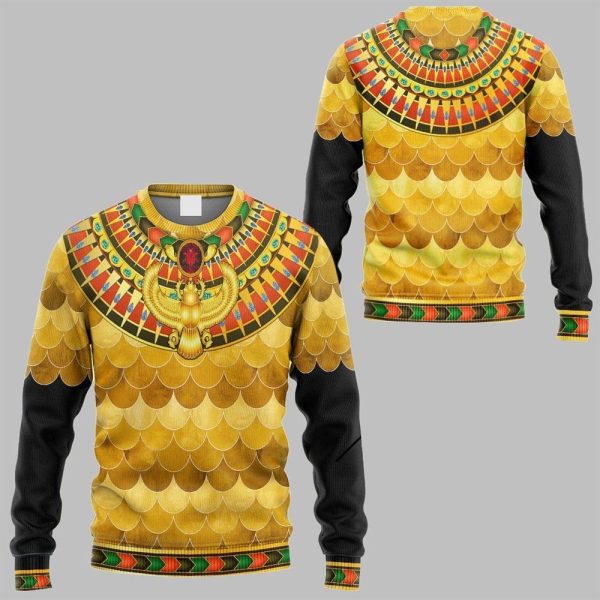 2025 Halloween Gold Pharaoh Cosplay Costume Shirt 2