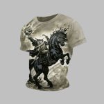 2025 Halloween Headless Horseman Print T-Shirt