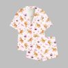 2025 Halloween Hotdog Corgi Pink Pajamas Set 1