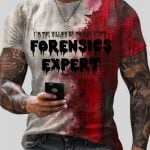 2025 Halloween I'm The Villain Of My Own Story Forensies Expert T-Shirt