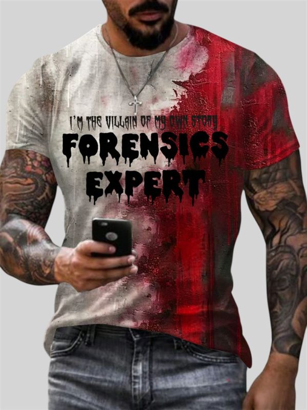 2025 Halloween I'm The Villain Of My Own Story Forensies Expert T-Shirt