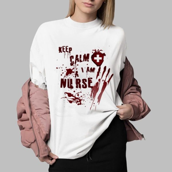 2025 Halloween Keep Calm I Am A Nurse Shirt 0 2