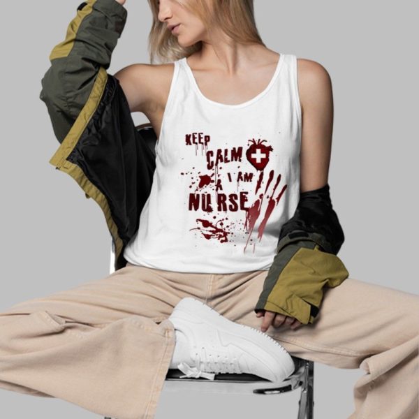 2025 Halloween Keep Calm I Am A Nurse Shirt 3 d