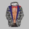 2025 Halloween Man Having Muscle With Red Necktie Costume Hoodie 1 1