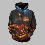 2025 Halloween Men's Casual Party Halloween Pumpkin Print Hoodie