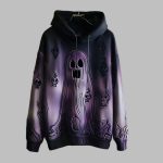 2025 Halloween Men's Gothic Ghost Art Printed Hoodie