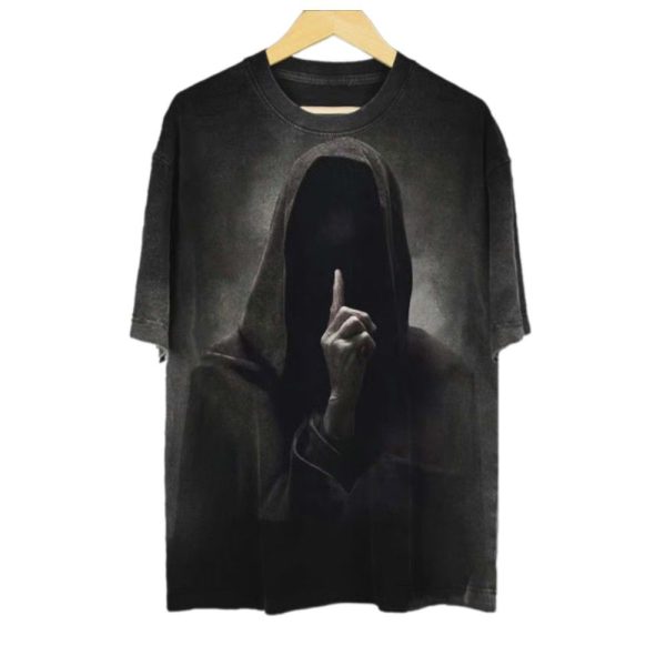 2025 Halloween Mens Grim Reaper Dark Horror Print T Shirt 1 2