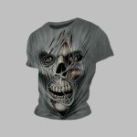 2025 Halloween Men's Skull Print Casual T-shirt