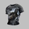 2025 Halloween Men's Halloween Headless Horseman Print T-Shirt