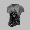 2025 Halloween Men's Halloween Skull Print Shirt 5 2025 Halloween Men's Halloween Skull Print Shirt
