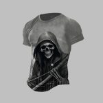 2025 Halloween Men's Halloween Skull Print Shirt