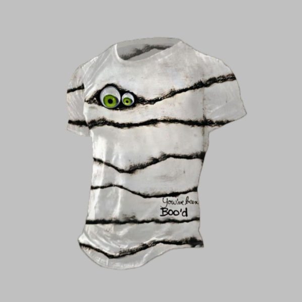 2025 Halloween Men's You've Been Boo'd Mummy Print Tee