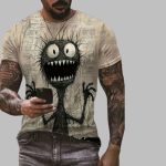 2025 Halloween Men's Monster Print Casual T-Shirt