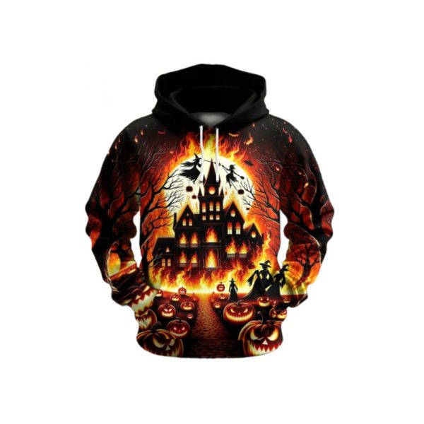 2025 Halloween Mens Party Halloween Print Hoodie 1 2