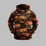 2025 Halloween Men's Party Halloween Pumpkin Hoodie