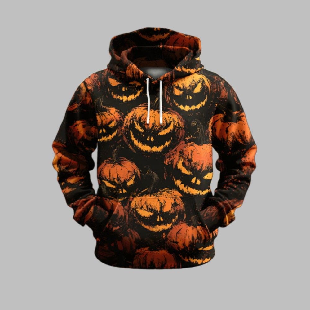 2025 Halloween Men's Party Halloween Pumpkin Hoodie 2025 Halloween Men's Party Halloween Pumpkin Hoodie