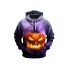2025 Halloween Mens Party Halloween Pumpkin Print Hoodie 1 2