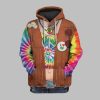 2025 Halloween PEACE LOVE MUSIC Costume Hoodie 1 1