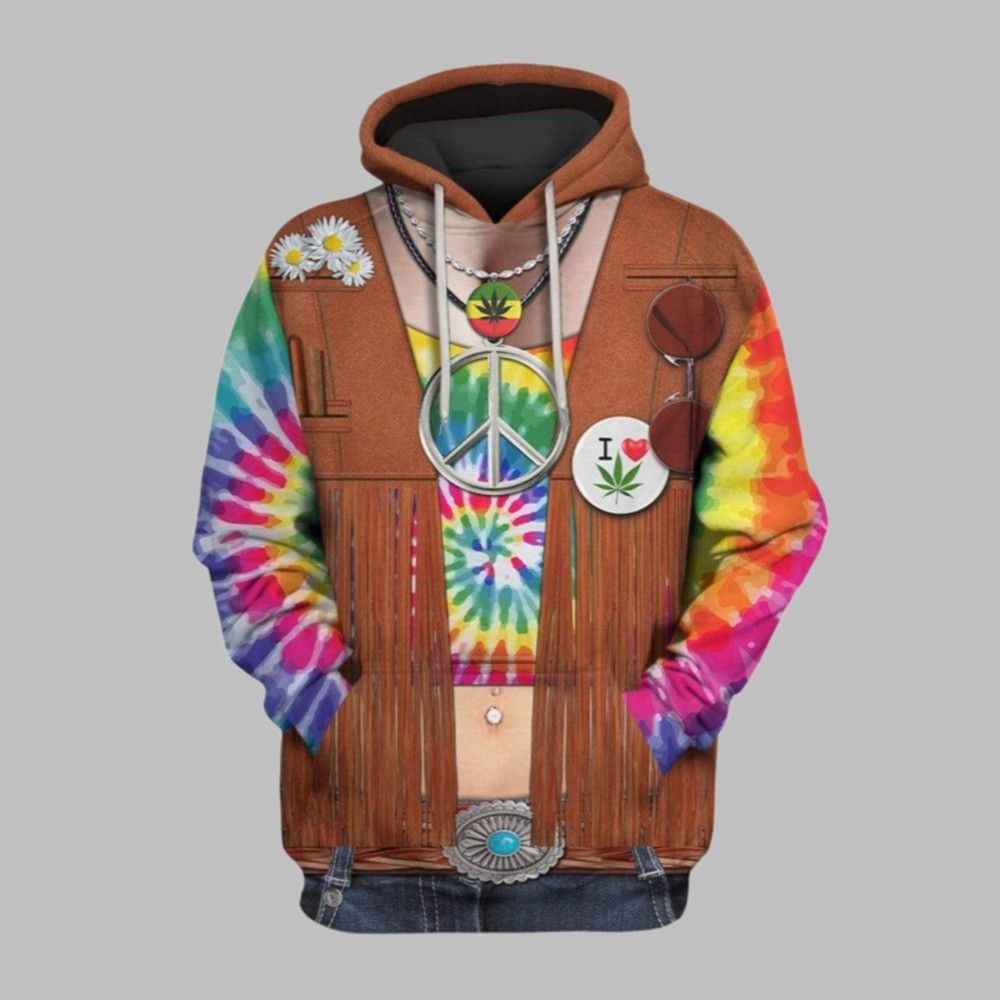 2025 Halloween PEACE LOVE MUSIC Costume Hoodie 1 1 2025 Halloween PEACE LOVE MUSIC Costume Hoodie 1 1