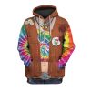 2025 Halloween PEACE LOVE MUSIC Costume Hoodie 1 2