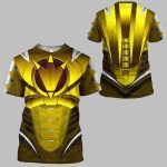 2025 Halloween Power Ranger Dino Thunder Yellow Costume Shirt