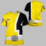 2025 Halloween Power Rangers S.P.D Yellow Costume Shirt