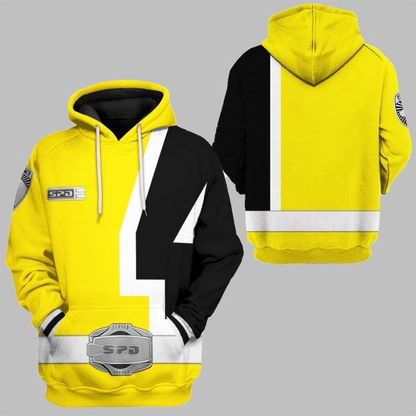 2025 Halloween Power Rangers SPD Yellow Costume Shirt 2