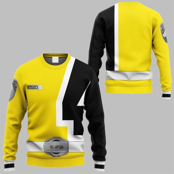 2025 Halloween Power Rangers SPD Yellow Costume Shirt 3