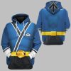 2025 Halloween Power Rangers Samurai Blue Costume Shirt 2