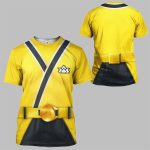 2025 Halloween Power Rangers Samurai Yellow Costume Shirt